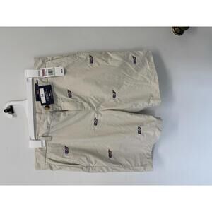 Vineyard Vines Classic Fit Whale Embroidered Khaki Shorts Size 34